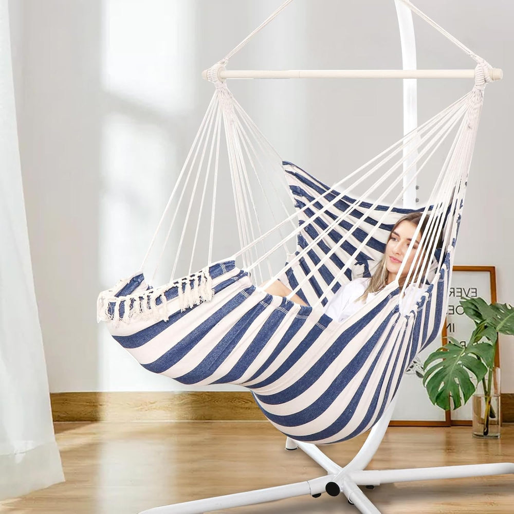 Chihee Hammock Chair Foot Rest 2 Cushions Max 500 lb Metal Spreader Bar