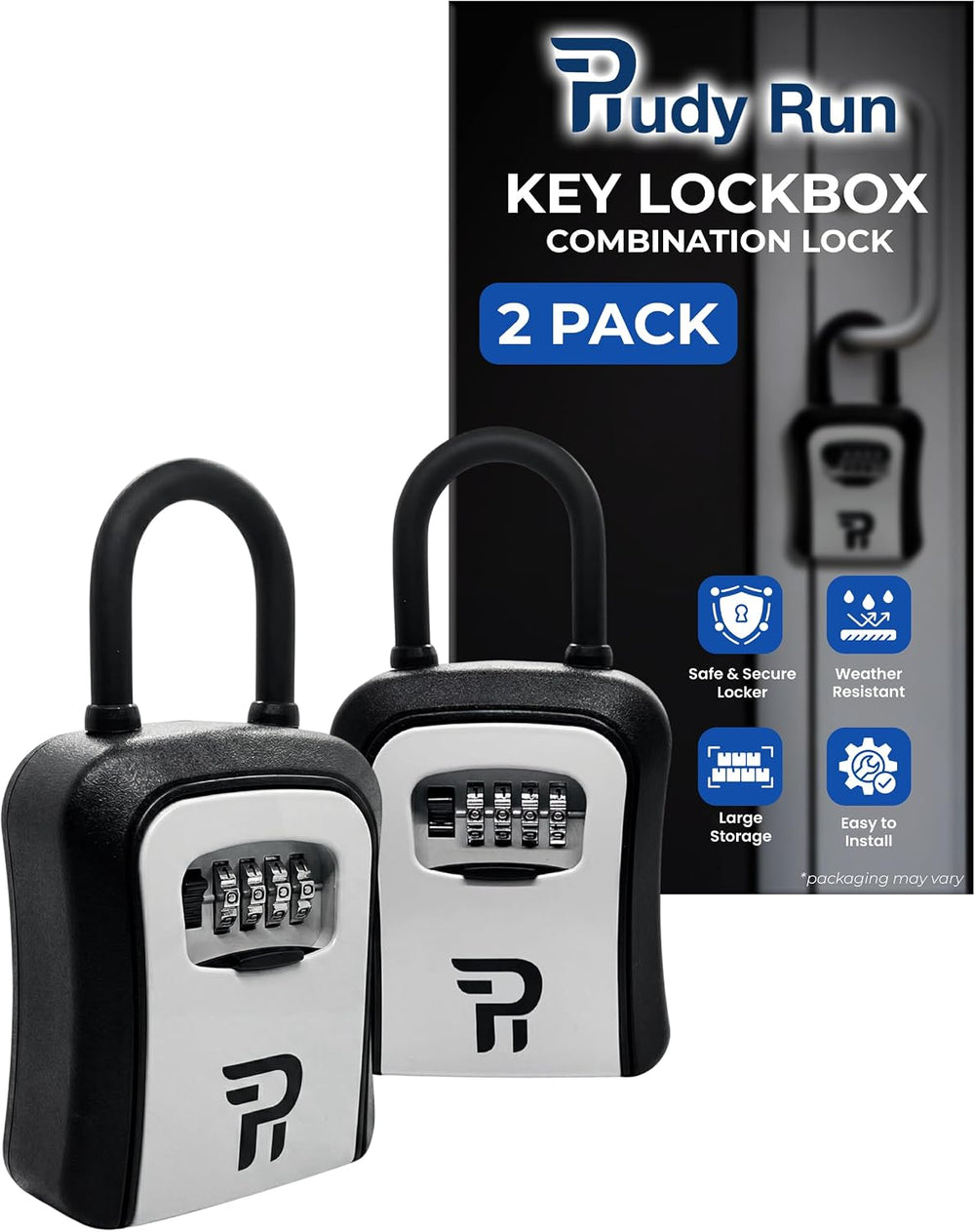 Rudy Run Key Lock Box for Outside – Large Outdoor Lockbox for Keys with Code,...