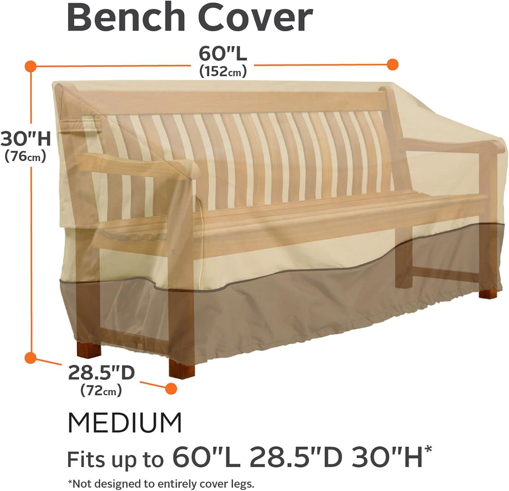 Classic Accessories Veranda Water-Resistant 60 Inch Patio Bench Cover, Patio ...