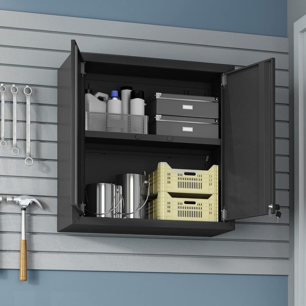 Manhattan Comfort Fortress Floating Garage Storage Cabinet with Adjustable Sh...