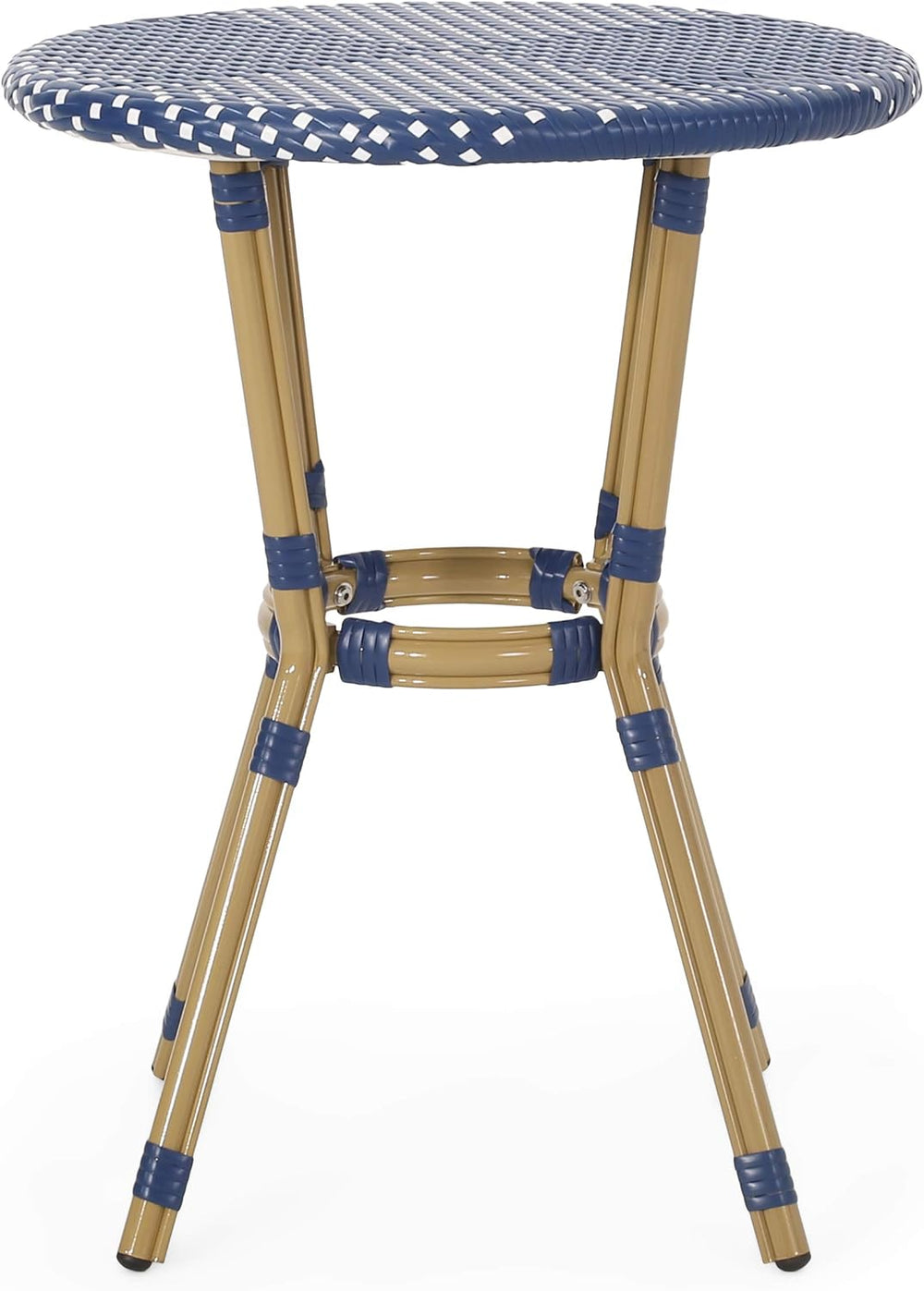 Christopher Knight Home Paul Bistro Set, Dark Teal + White + Bamboo