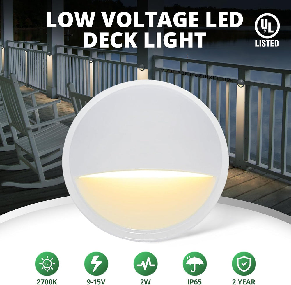 GKOLED Landscape Deck Light, Low Voltage 12V AC/DC Outdoor Patio Lighting, LE...
