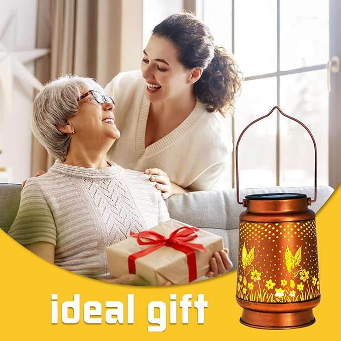 4 Pack Hummingbird Birthday Gifts for Women Mom Grandma Solar Lanterns Outdoo...