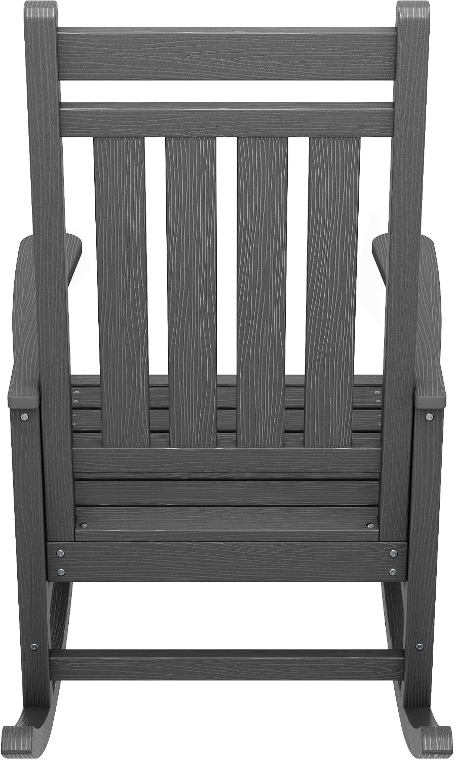 SERWALL Outdoor Rocking Chair Set of 2, HDPE Rocking Chair for Adult, Grey