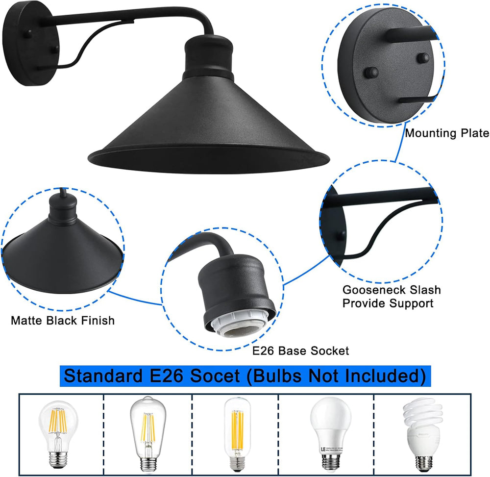 3 Pack Outdoor Wall Lights Wall Mount for House Front Porch Wall Light Fixtur...