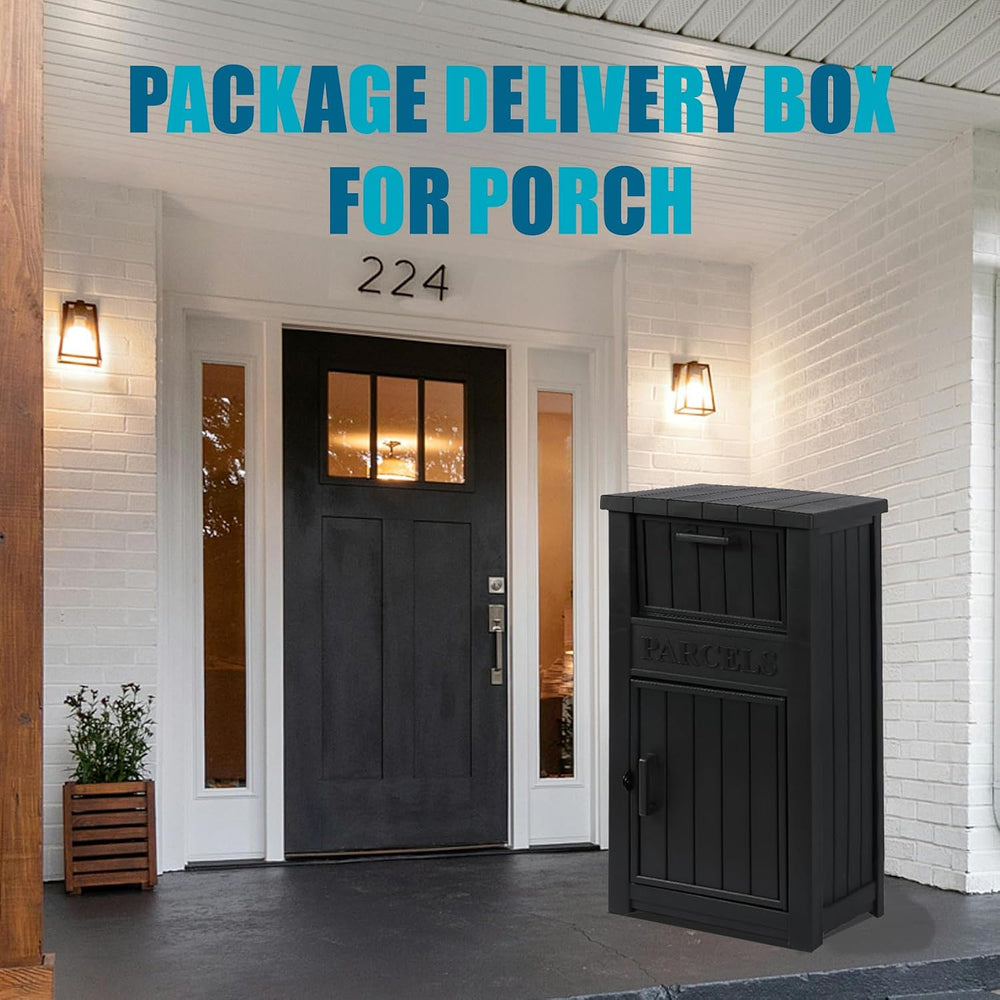 LHBGO Package Delivery Box for Outside, Outdoor Storage with Lockable Secure,...
