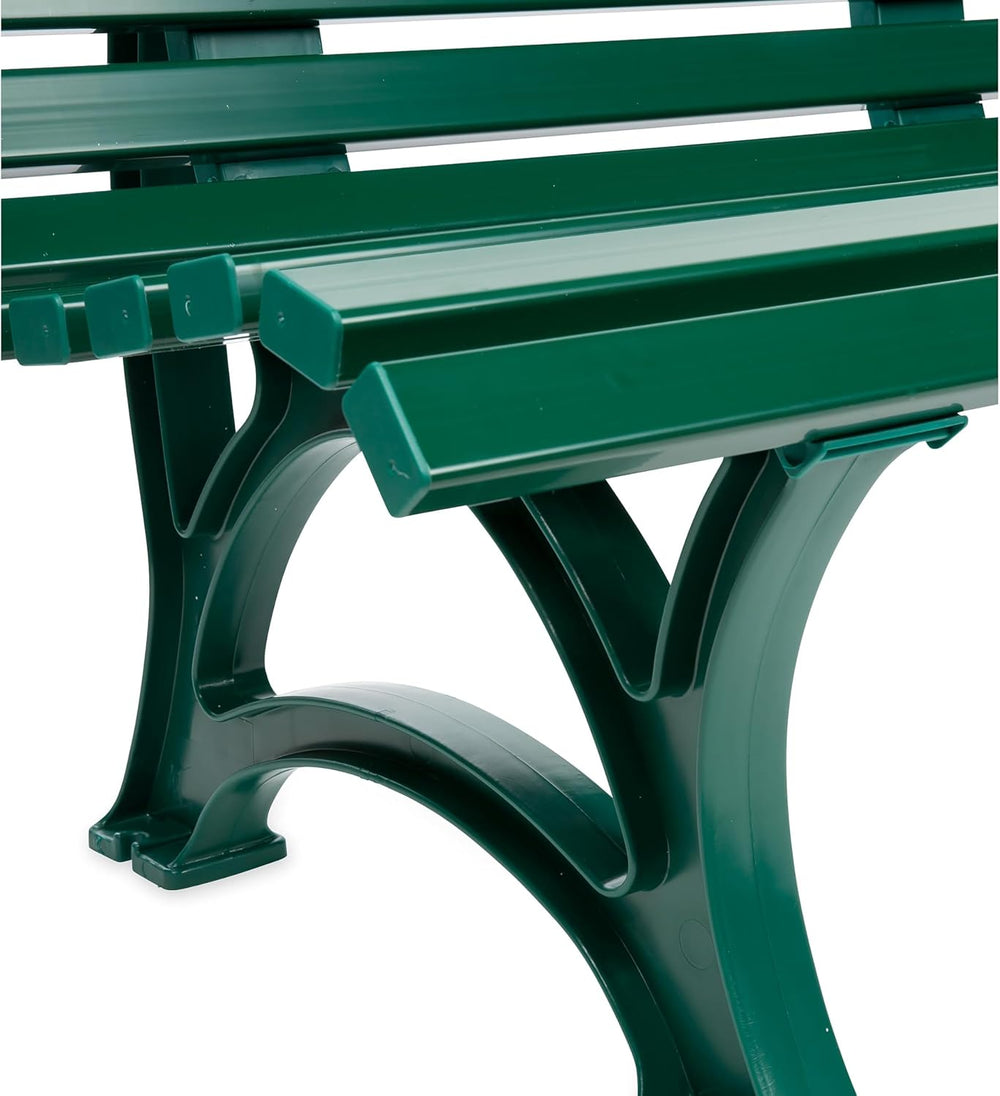 Plow & Hearth Weatherproof German PVC Outdoor Bench | 3-Seat | Holds Up t...