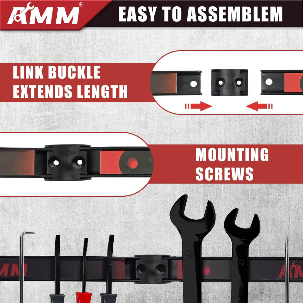 8PCS Magnetic Tool Holder Strip, 12" Heavy Duty Tool Organizer Magnetic ...