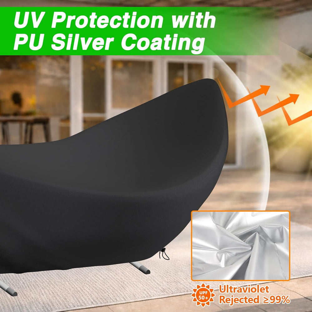 EVRBUL Hammock Cover 11-12 Ft, Heavy Duty 420D Waterproof Stand Covers For 2 ...