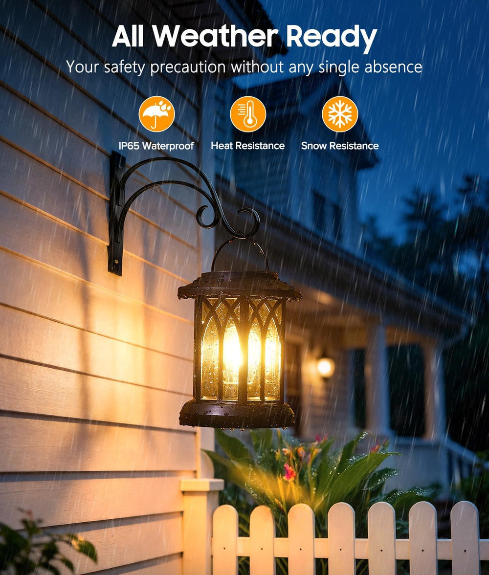 Solar Lanterns Outdoor Waterproof 4 Pack, Upgraded Solar Lantern Outdoor