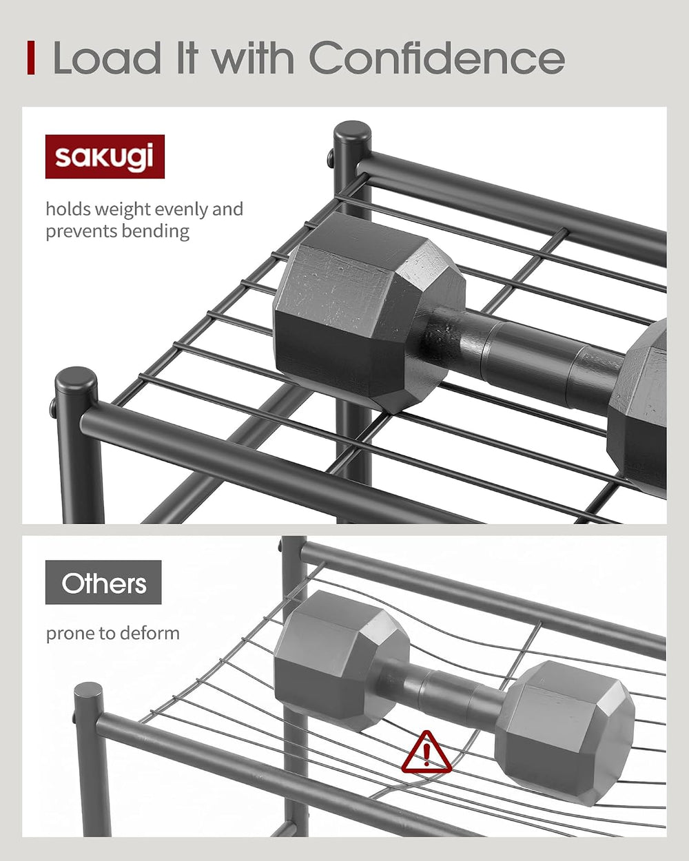 Sakugi Garage Shelving, 5-Tier Storage Shelves, 47.5"x12.5"x61&quot...
