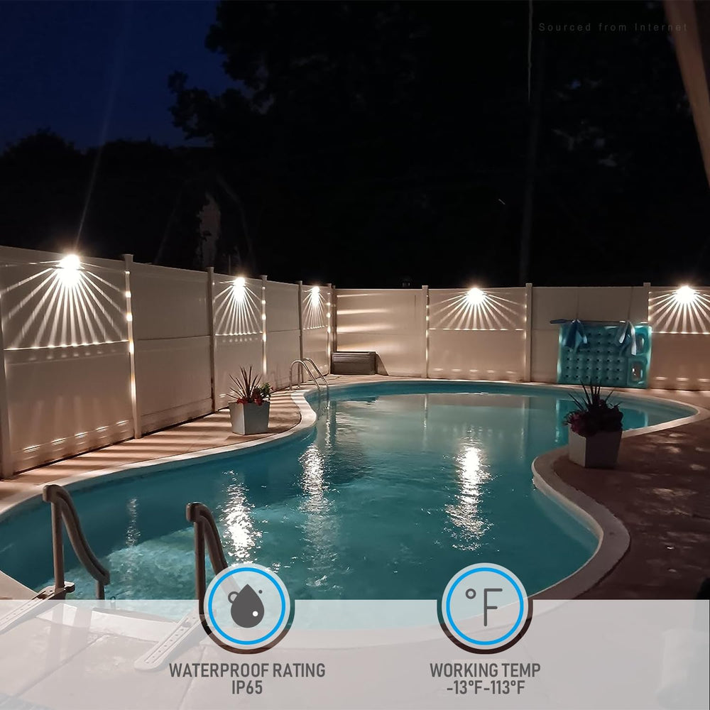 LEONLITE 6-Pack 3000K Unique Rays LED Deck Lights Outdoor Bronze | 12V Low Vo...