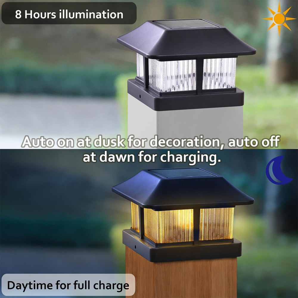 Dynaming 4x4 Solar Post Cap Lights Outdoor with 2 Color Modes, Fence Post Sol...