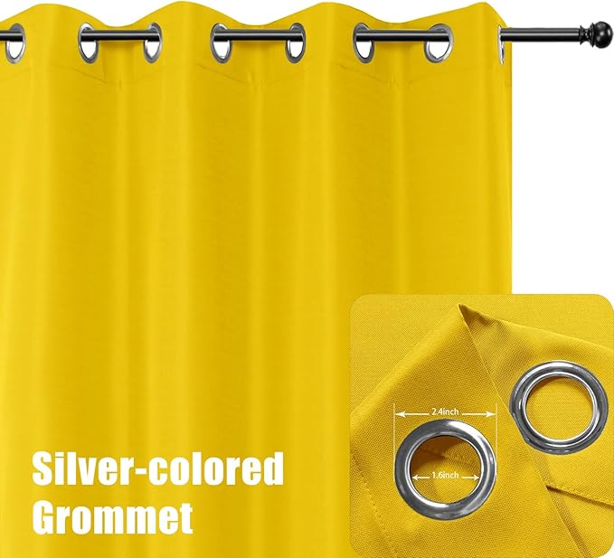 BONZER Outdoor Curtains for Patio Waterproof Thick Privacy Grommet Light Filt...