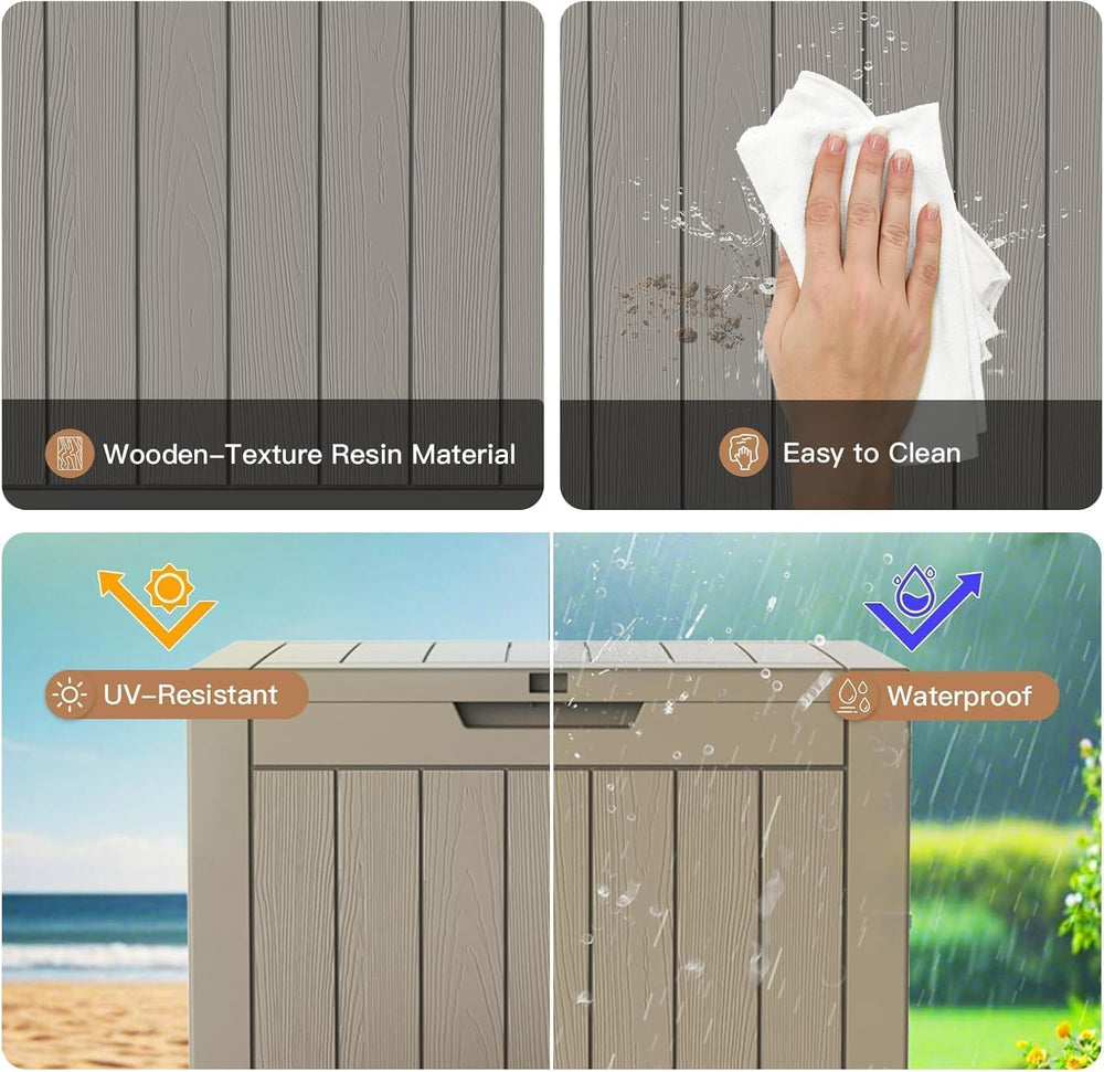 Outdoor Deck Storage Box, 50 Gallon Deck Box,Lockable Patio Storage Bench
