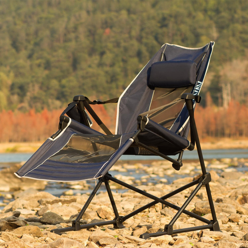 Go-Horizon Hammock Reclining Camping Chair 400 lbs,Full Lie-Flat Folding Chai...