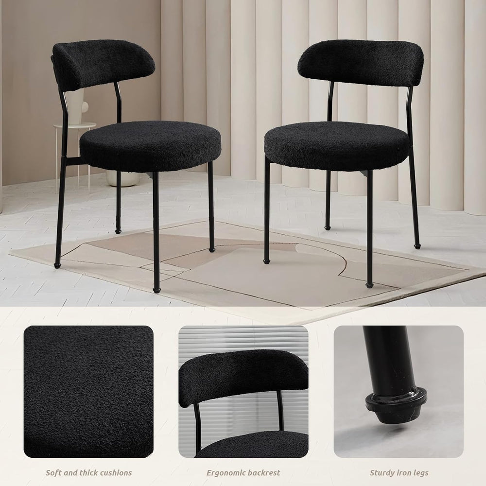 31.5" Small Round Kitchen Table Set for 2 with Velvet Upholstered Chairs