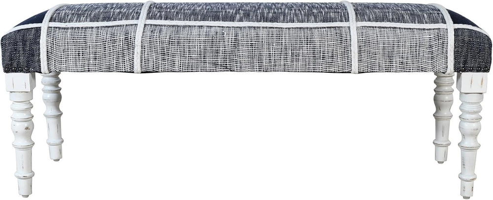 L. R. Resources, Inc. LR Home Navy Upholstered Bench for Bedroom End of Bed |...