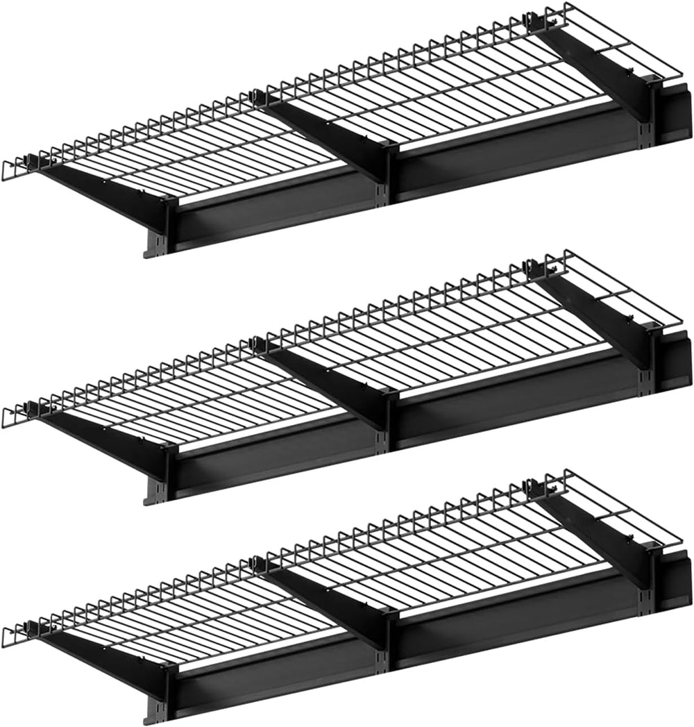 VEVOR 3-Tier Heavy Duty Wall Garage Shelving, 1 x 3 ft Steel Wall Mounted She...