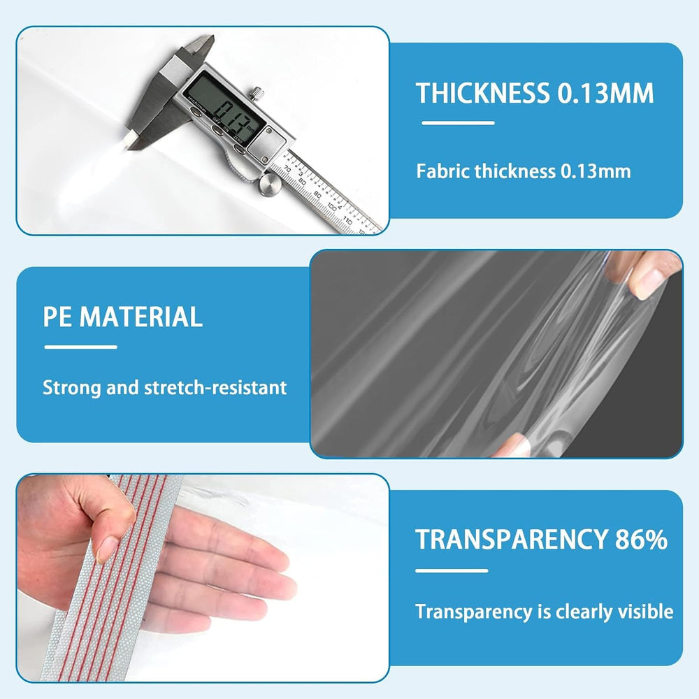Clear Vinyl Tarp 8x12ft,10 Mil UV Resistant Waterproof Cover