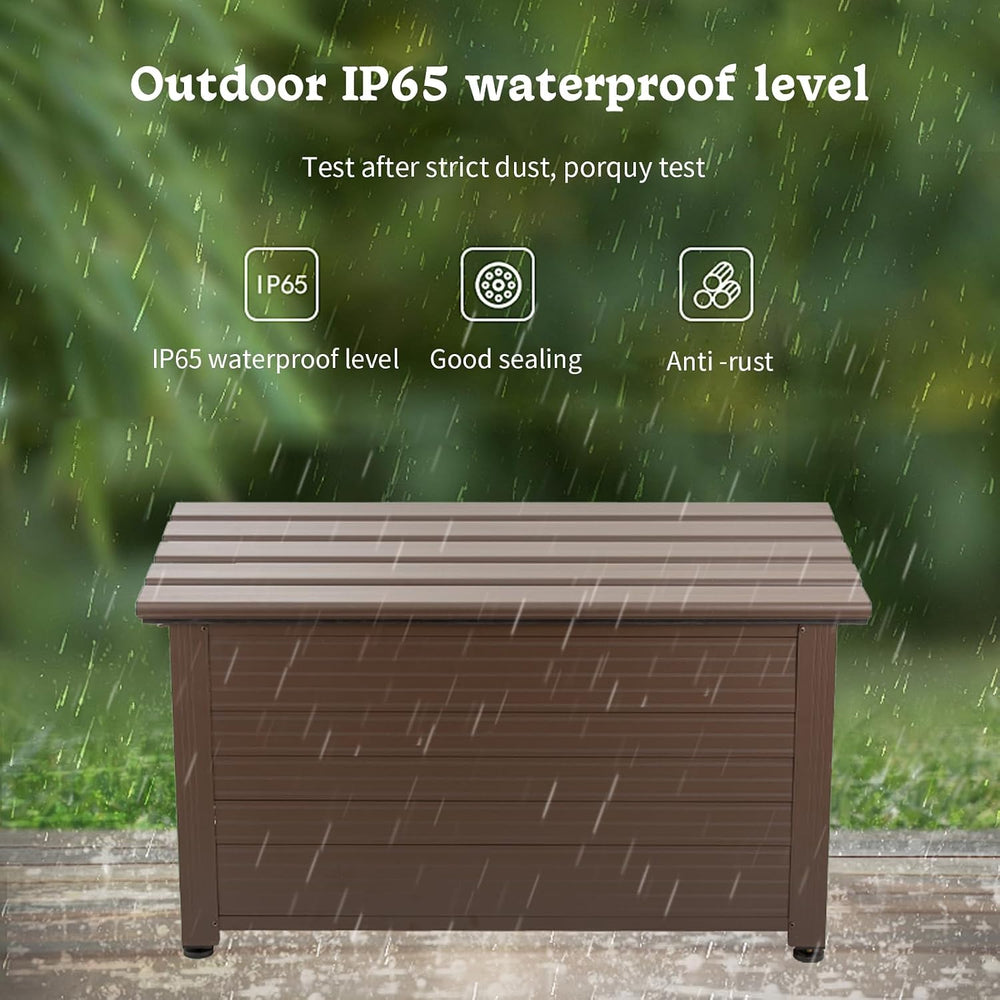 TECSPACE 55 Gallon Aluminum Deck Box, IP65 Waterproof Level Patio Storage Box...