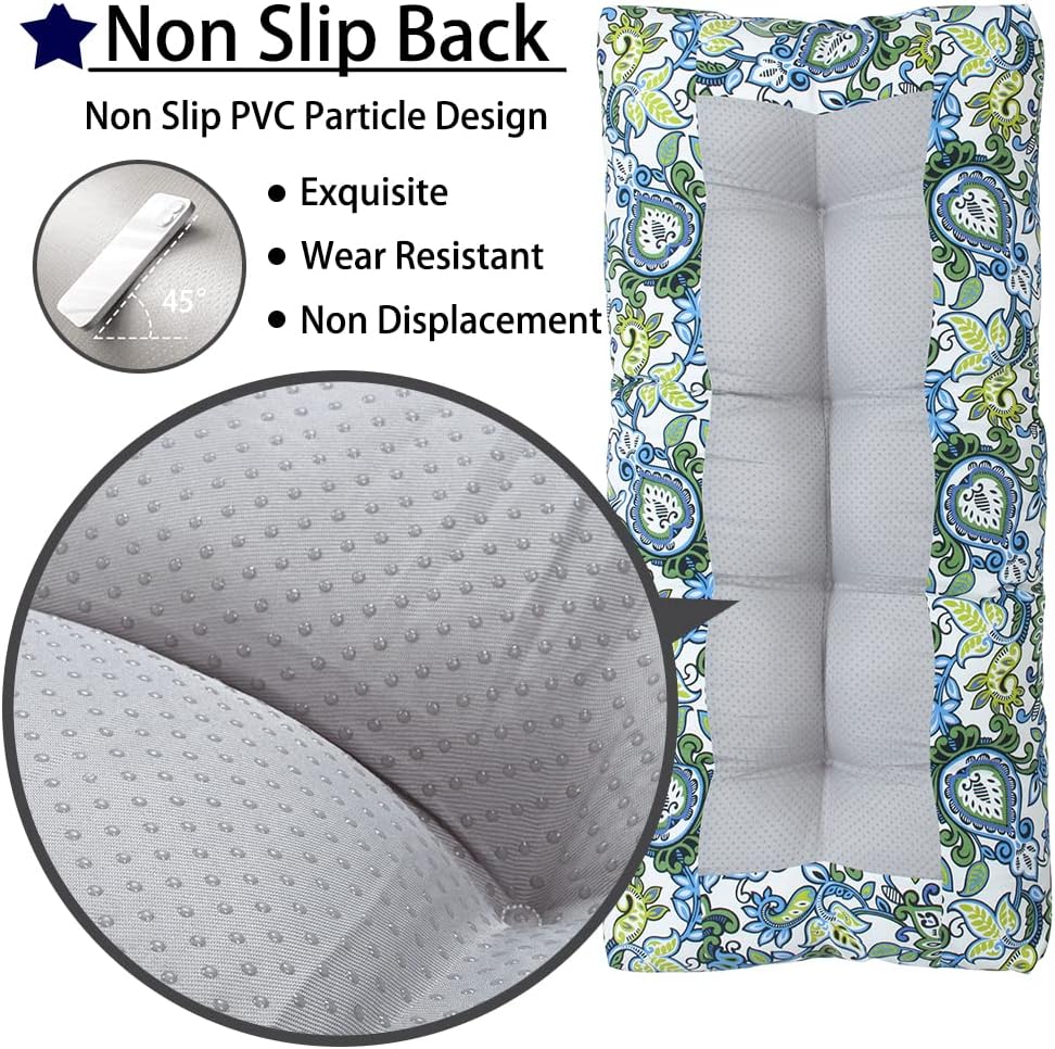 Magpie Fabrics Patio Bench Cushion 45"x18", Indoor/Outdoor Non-Slip...