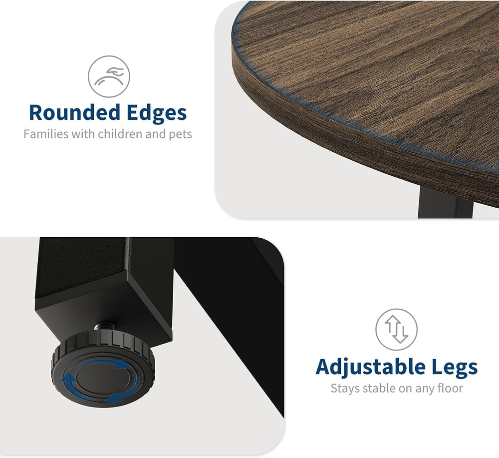IDEALHOUSE 31.5 Inch Round Dining Table for 2-4, Small Kitchen Dining Room Ta...