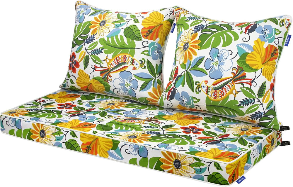 Outdoor Loveseat Cushion Set 44'' x 24'', Outdoor Cushions fo...