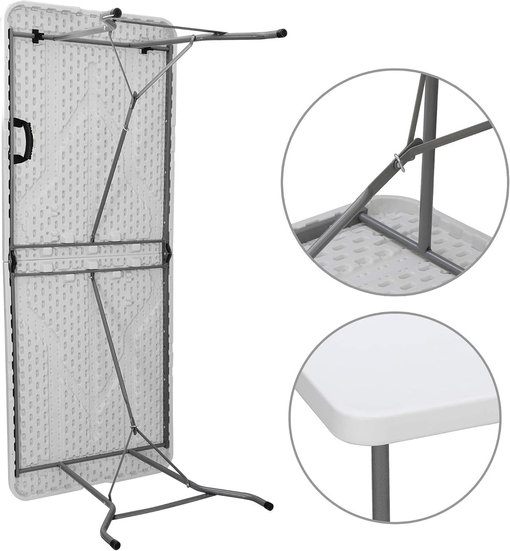 Folding Event Table, Heavy Duty Picnic Table Indoor Outdoor Camping, 6FT Port...
