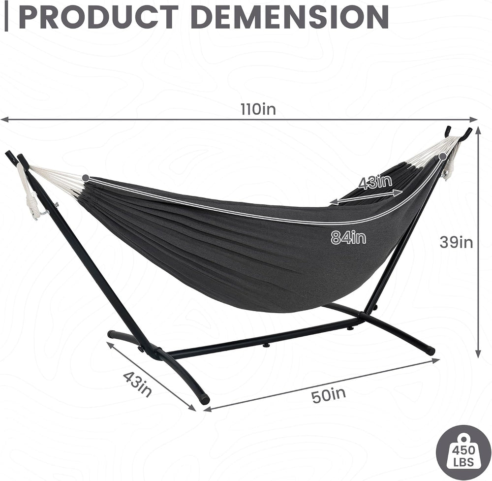 Lazy Daze Portable Hammock with Stand, Free Standing Hammocks for Indoor Outd...