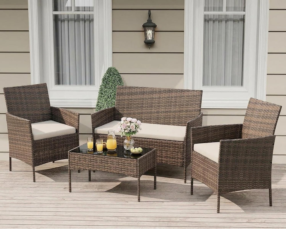4 Piece Outdoor Patio Furniture Set