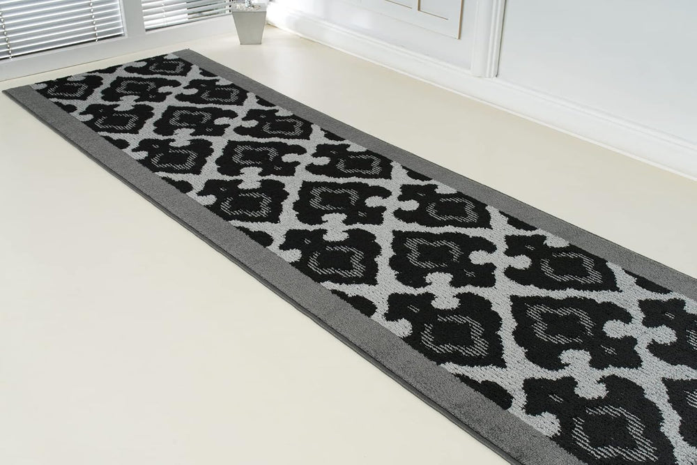 Custom Length Cut to Size Fleur de Lis Inspired Carpet Runner Rug for Hallway...