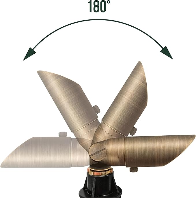 GKOLED Low Voltage Solid Brass LED Spotlight, Outdoor Waterproof Landscape Li...