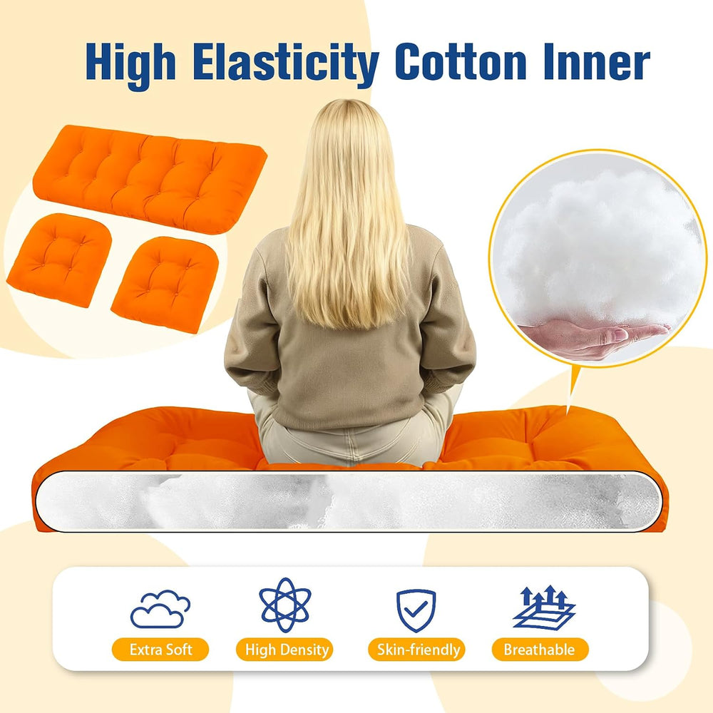 Outdoor Chair Cushions, Patio Wicker Furniture Seat Pads, Waterproof