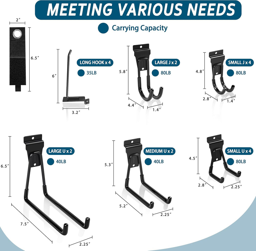 klasit Slatwall Hooks Black 20Pack Firmly and Durable Slatwall Accessories