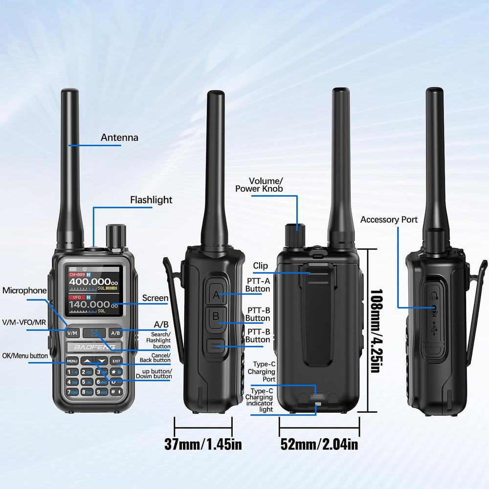 Baofeng Radio UV-5R Mini Ham Radio Long Range Handheld Two Way Radio NOAA Wea...