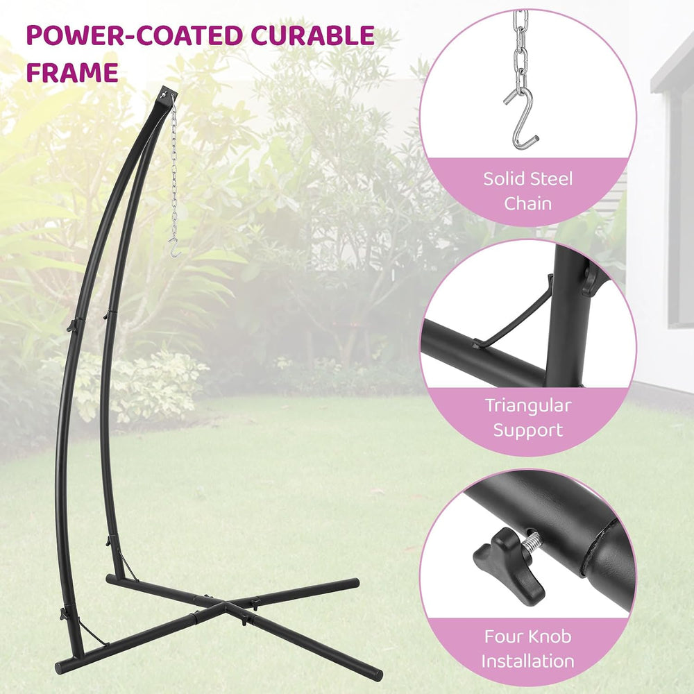 Hanging Hammock X-Stand w/Tree Tent, Swing Chair Stand w/Play Tent
