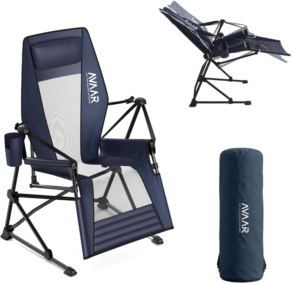 Go-Horizon Hammock Reclining Camping Chair 400 lbs,Full Lie-Flat Folding Chai...