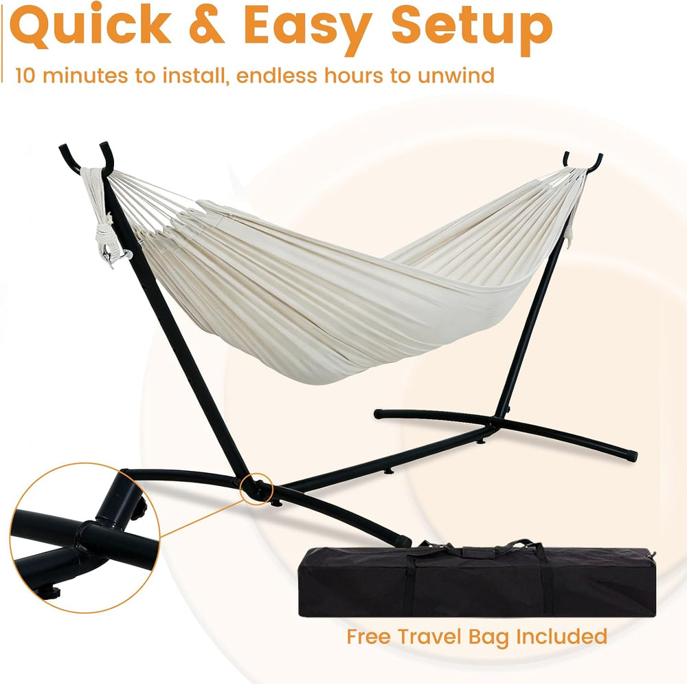 Lazy Daze Portable Hammock with Stand, Free Standing Hammocks for Indoor Outd...