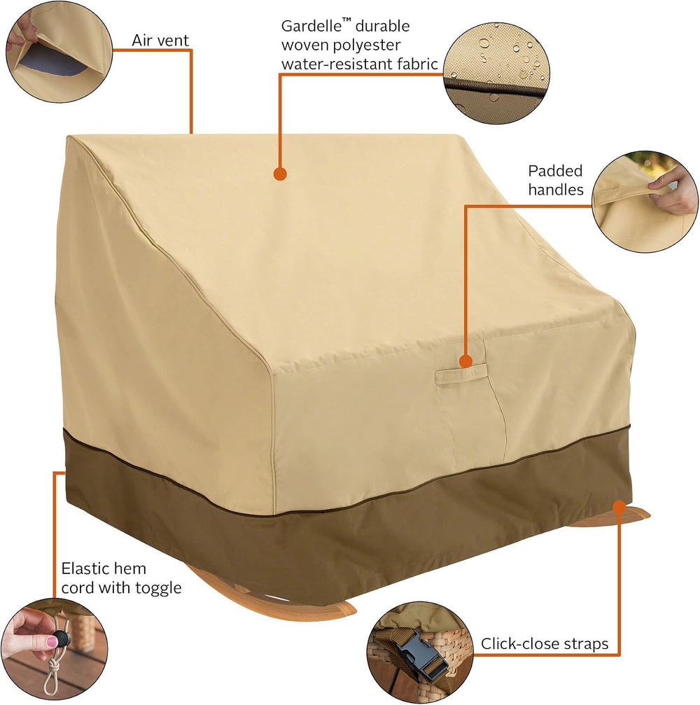 Classic Accessories Veranda Water-Resistant 50 Inch Double-Wide Patio Rocking...