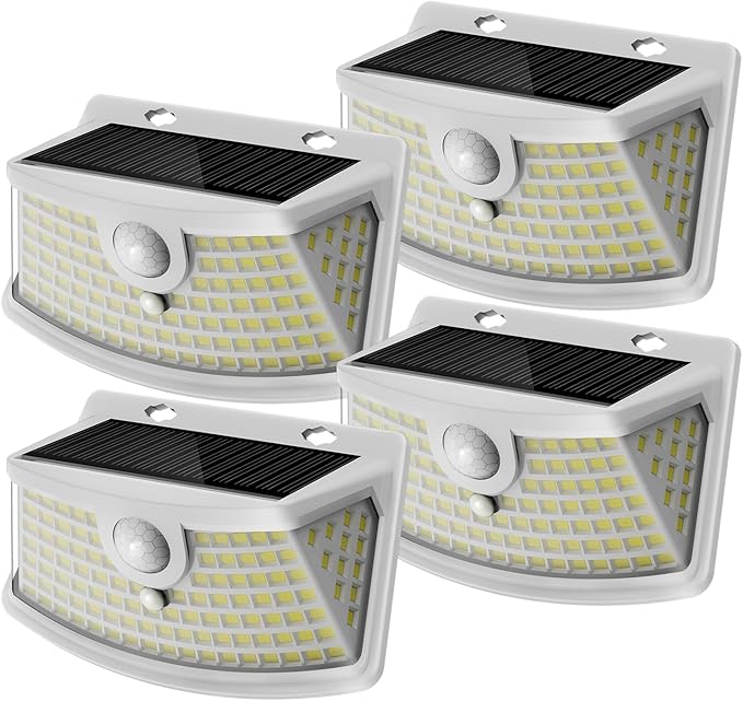 Aootek New Solar Motion Sensor Lights 120 LEDs with Lights Reflector,270° Wid...