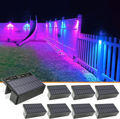 VOLISUN Solar Deck Lights Outdoor 8 Pack, 1800mAh Long Lighting Time