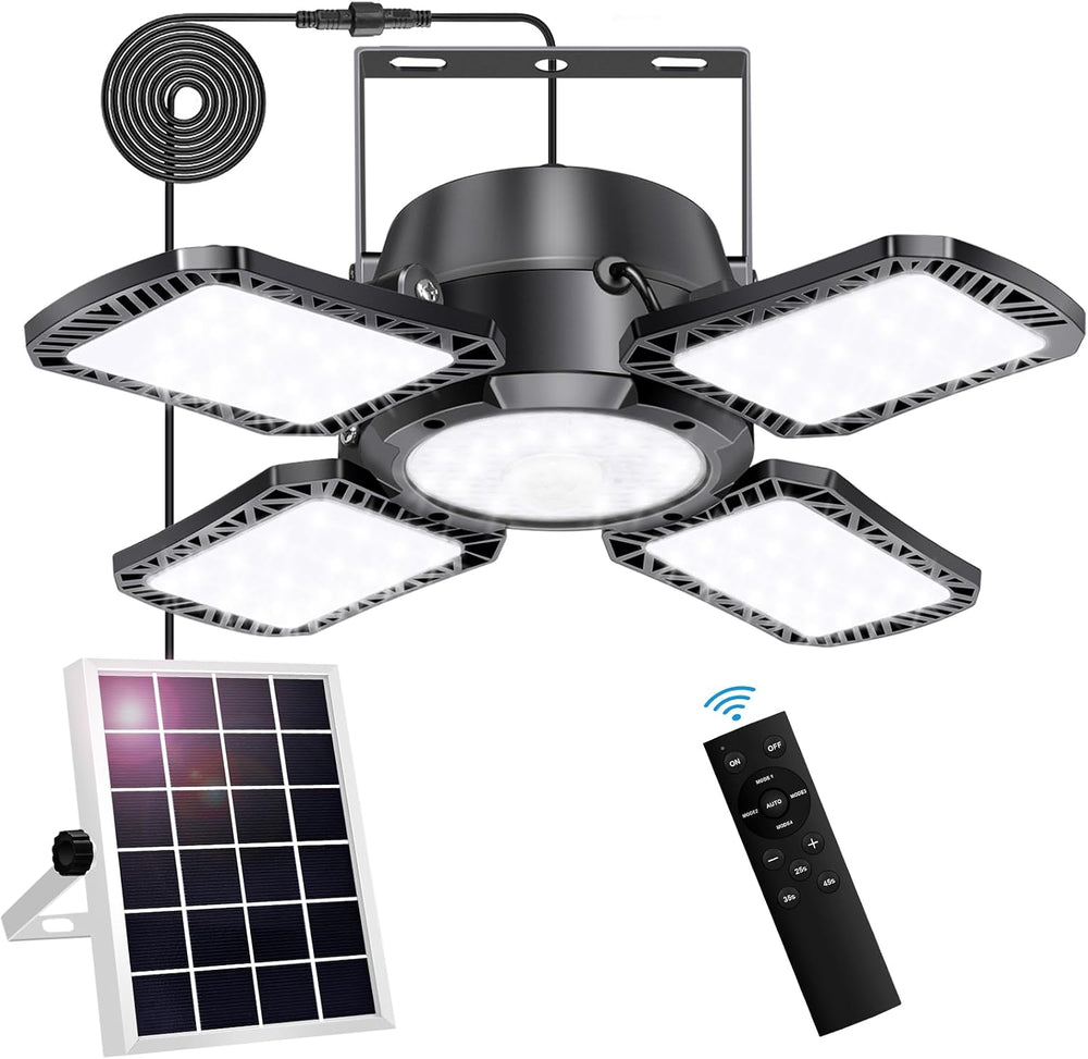Solar Shed Light Outdoor Indoor, 176LED Solar Powered Motion Sensor Pendant L...
