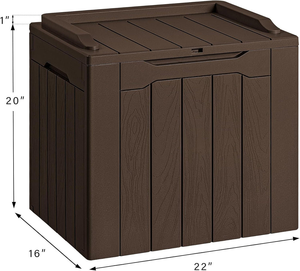 Devoko 30 Gallon Resin Deck Box Outdoor Indoor Waterproof Storage Box for Pat...