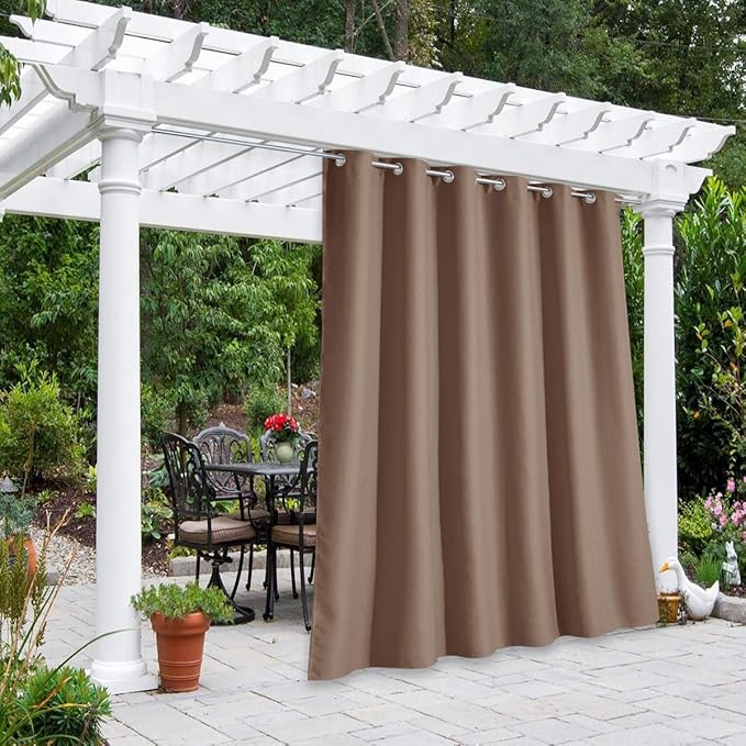 NICETOWN Bedroom Blackout Curtain for Patio Room Darkning, Rustproof Grommet ...