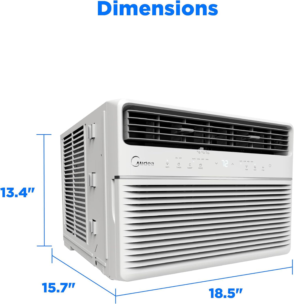 Midea 8,000 BTU Window Air Conditioner, Electronic Control, 350 Sq. Ft.