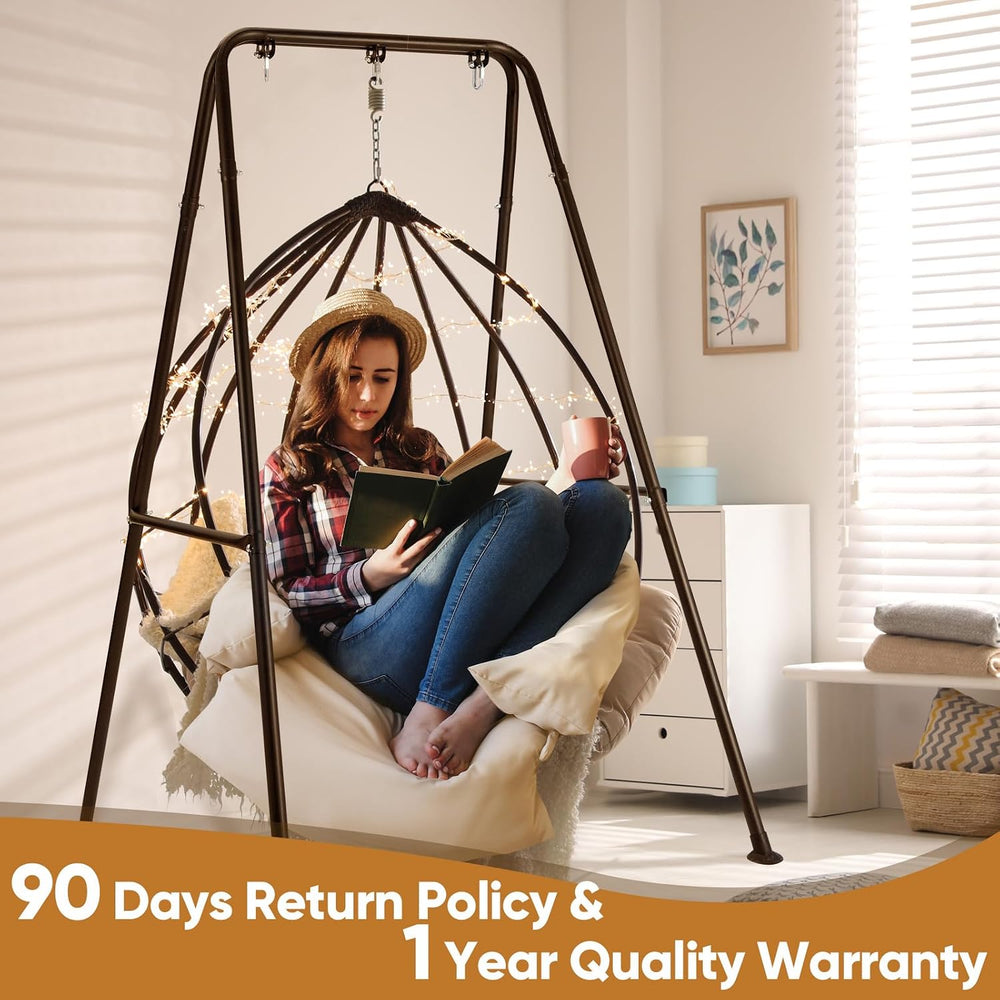 Hammock Chair Stand Only, Heavy Duty Foldable Hammock Stand, 300 lbs Capacity...