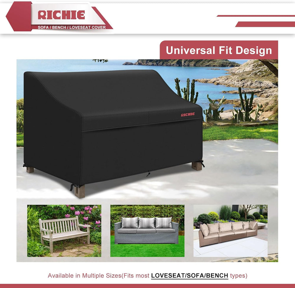 RICHIE Waterproof Patio Sofa Cover 3-Seater - Outdoor Furniture Covers for Lo...