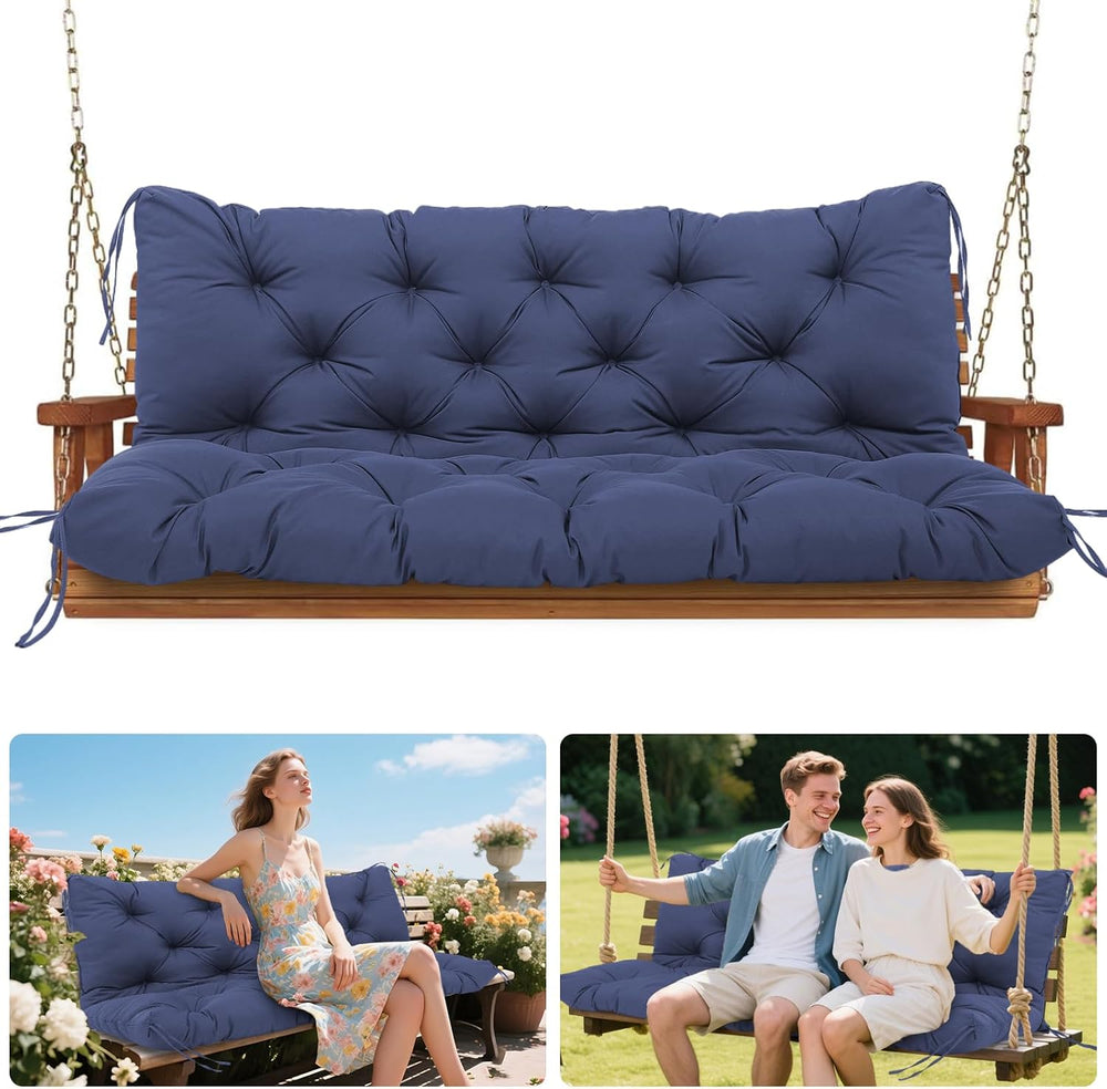 Porch Swing Cushions Outdoor, 5 Inch Thick Waterproof 2-3 Seater Replacement ...