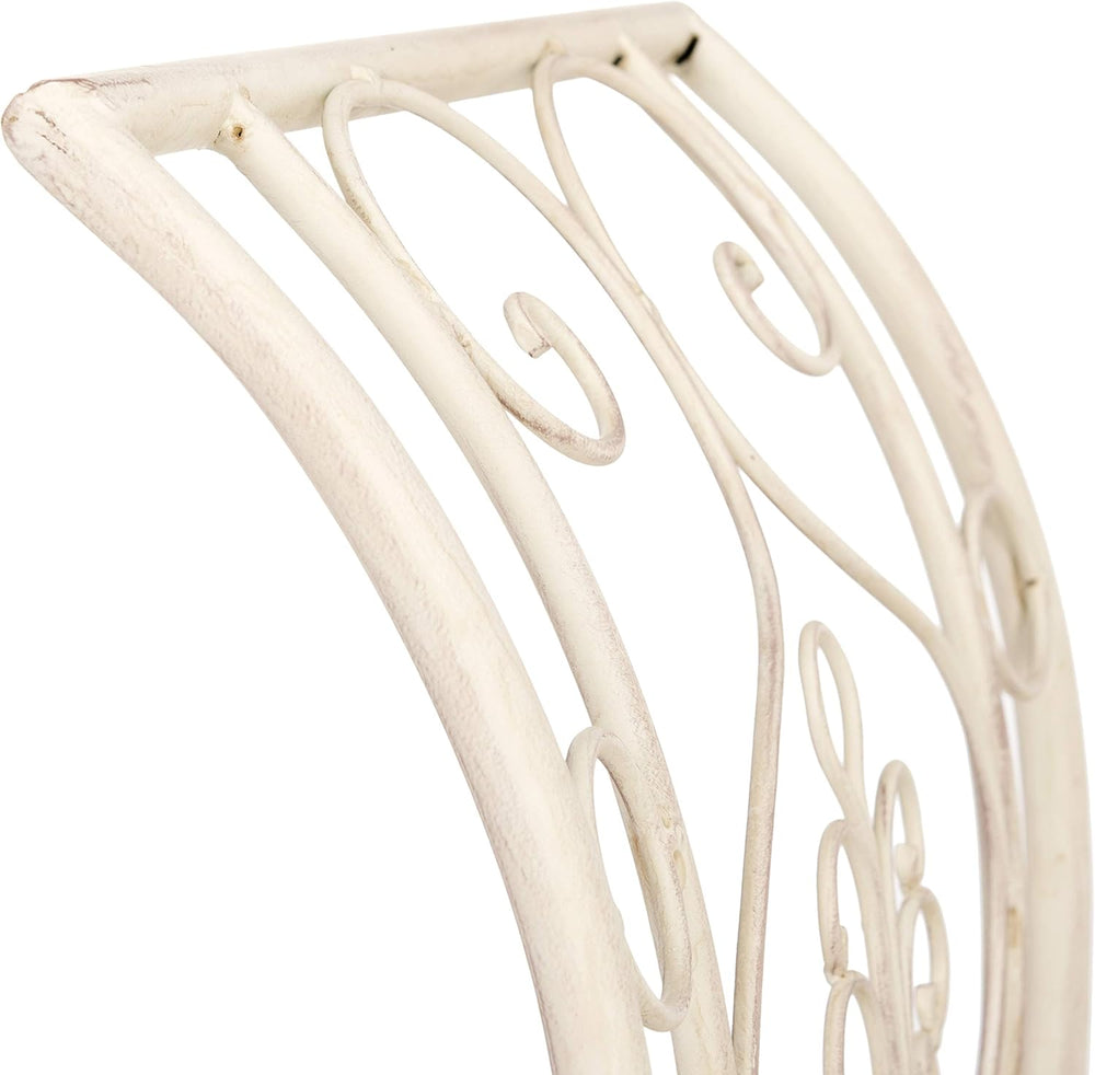 SAFAVIEH Outdoor Adina Metal Bench, 51" Distressed White PAT5016A